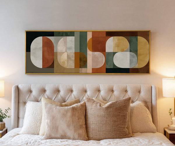 Canvas wall art in interior setting.