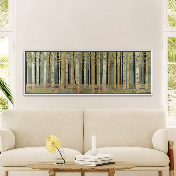 Canvas wall art in interior setting.