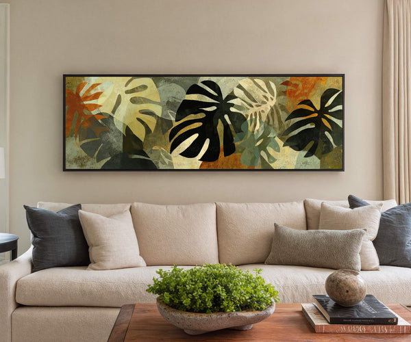 Canvas wall art in interior setting.