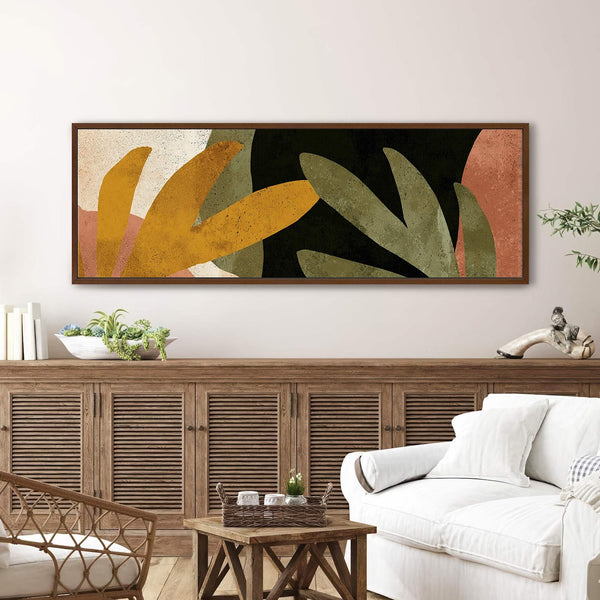 Canvas wall art in interior setting.