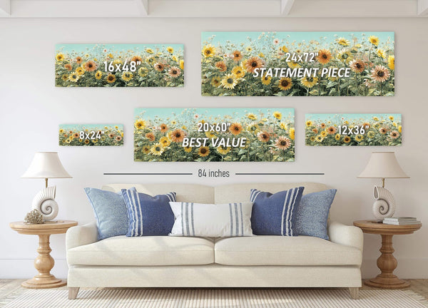 Canvas wall art in interior setting.