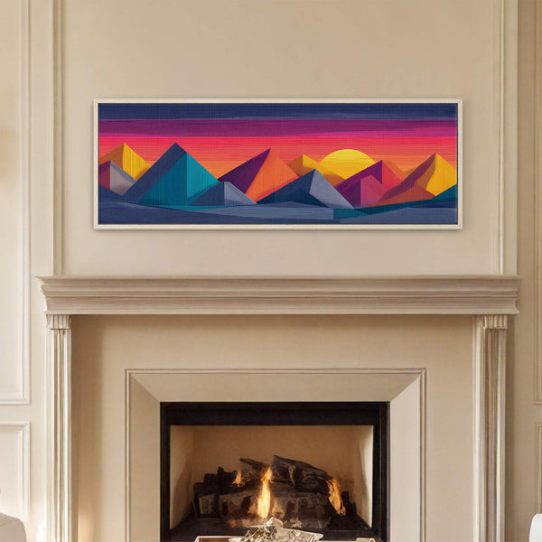 Canvas wall art in interior setting.