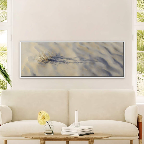 Canvas wall art in interior setting.