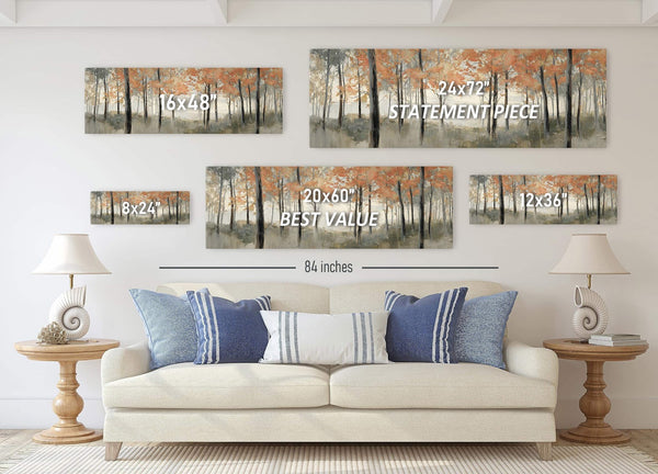 Canvas wall art in interior setting.