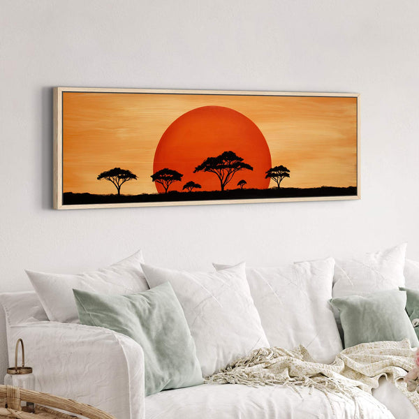 Canvas wall art in interior setting.