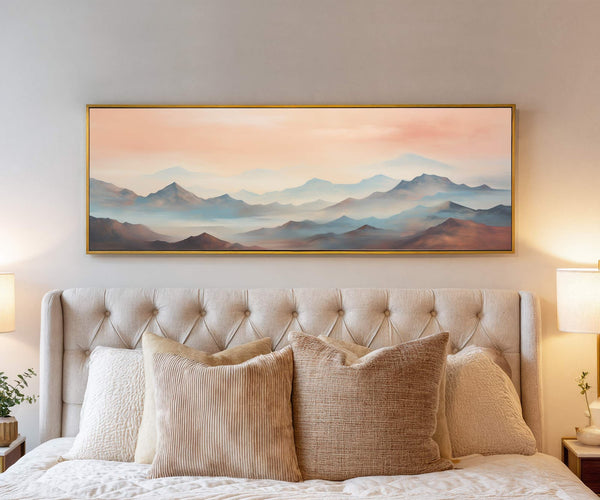 Canvas wall art in interior setting.
