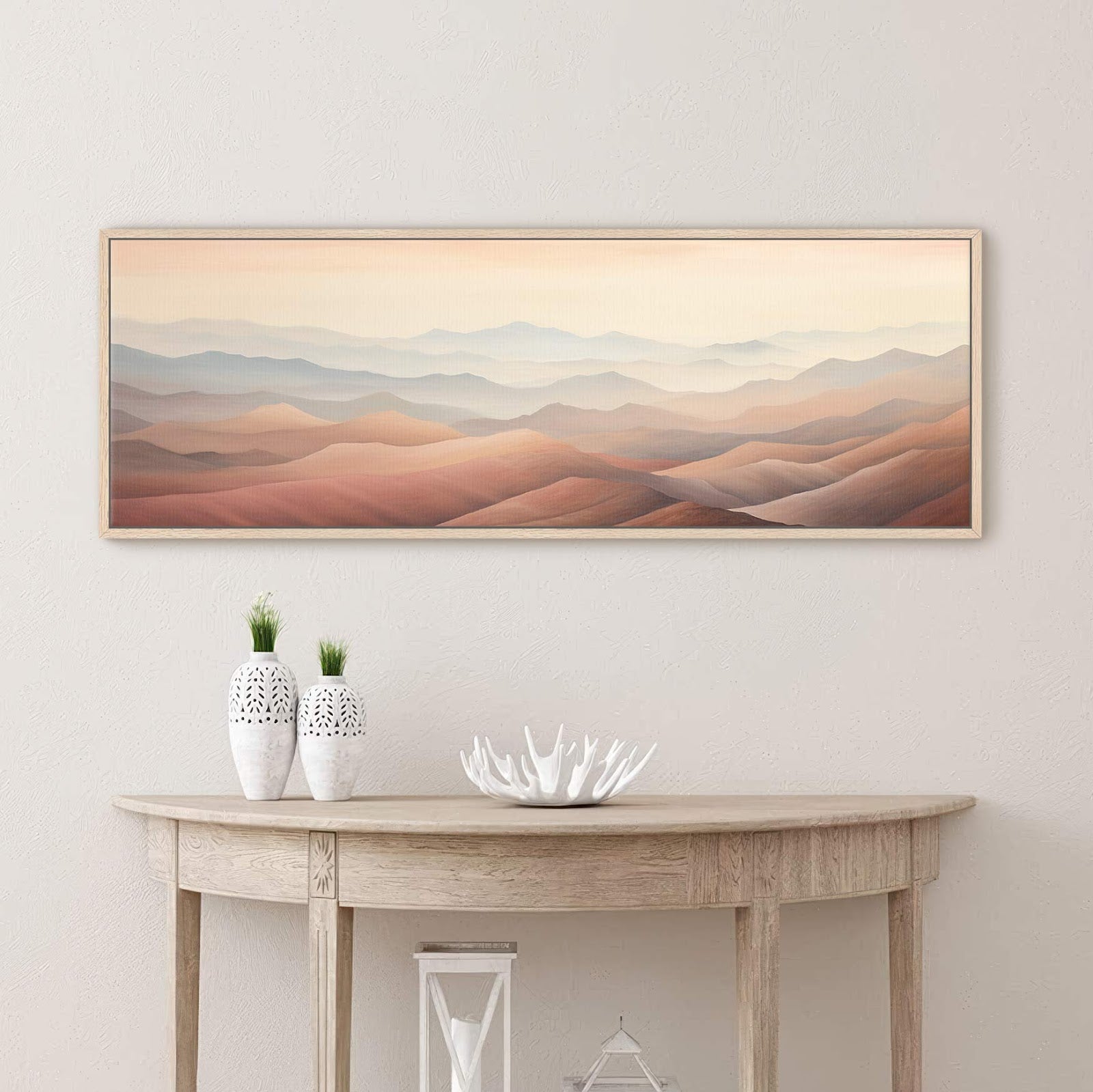 Canvas wall art in interior setting.