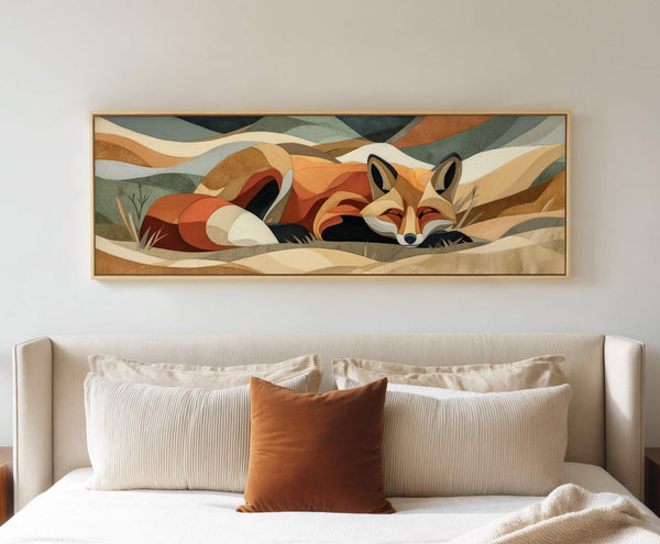 Canvas wall art in interior setting.