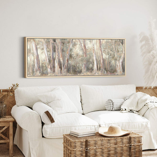 Canvas wall art in interior setting.