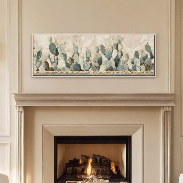 Canvas wall art in interior setting.