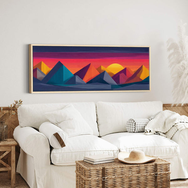 Canvas wall art in interior setting.