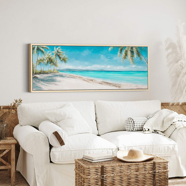 Canvas wall art in interior setting.