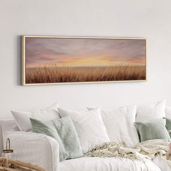 Canvas wall art in interior setting.