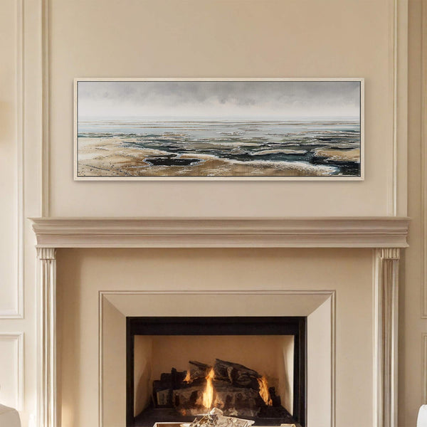 Canvas wall art in interior setting.