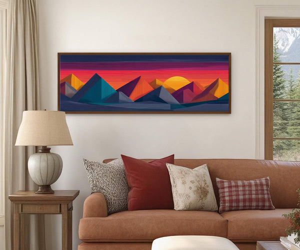 Canvas wall art in interior setting.