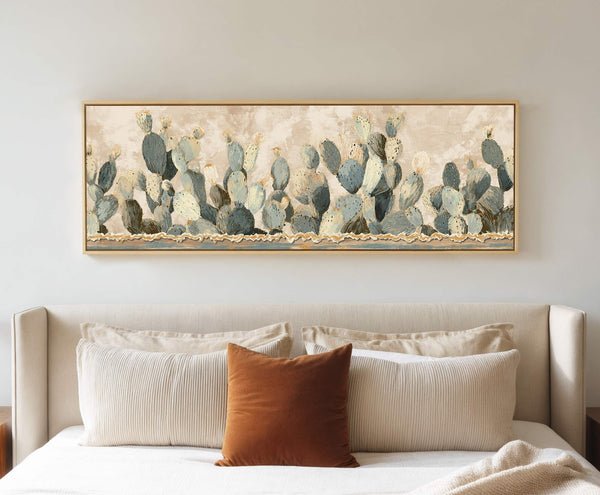 Canvas wall art in interior setting.