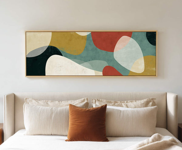 Canvas wall art in interior setting.