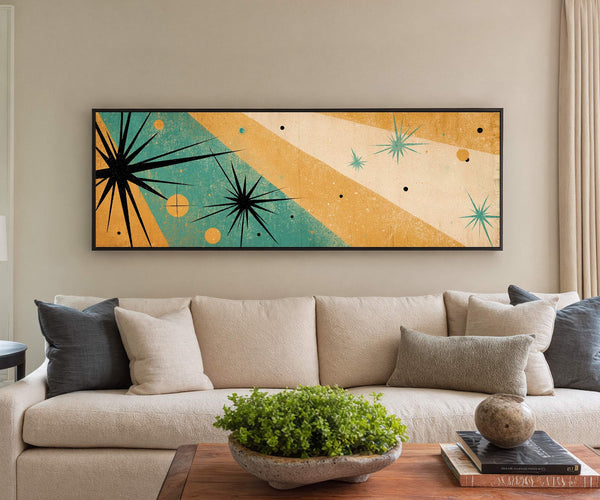 Canvas wall art in interior setting.