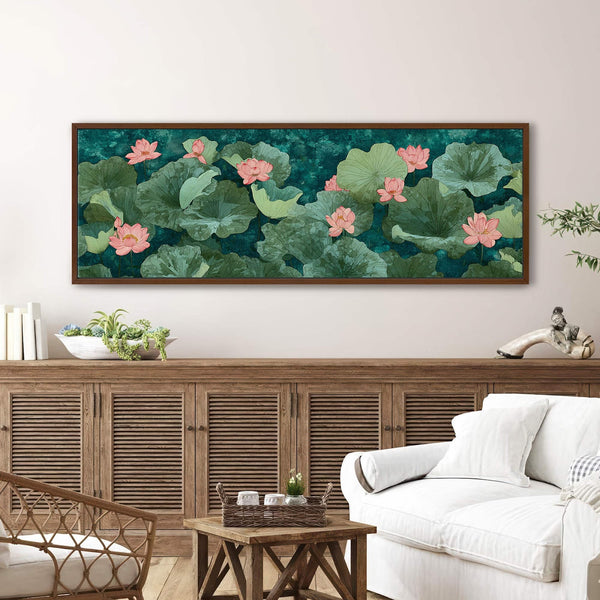 Canvas wall art in interior setting.