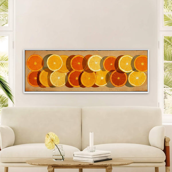 Canvas wall art in interior setting.