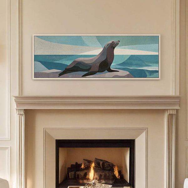 Canvas wall art in interior setting.