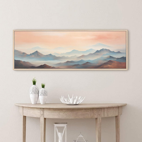 Canvas wall art in interior setting.
