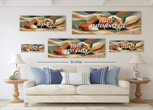Canvas wall art in interior setting.