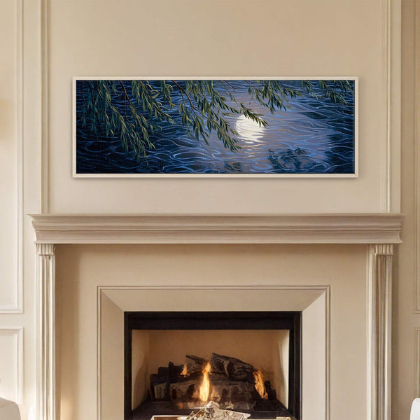 Canvas wall art in interior setting.