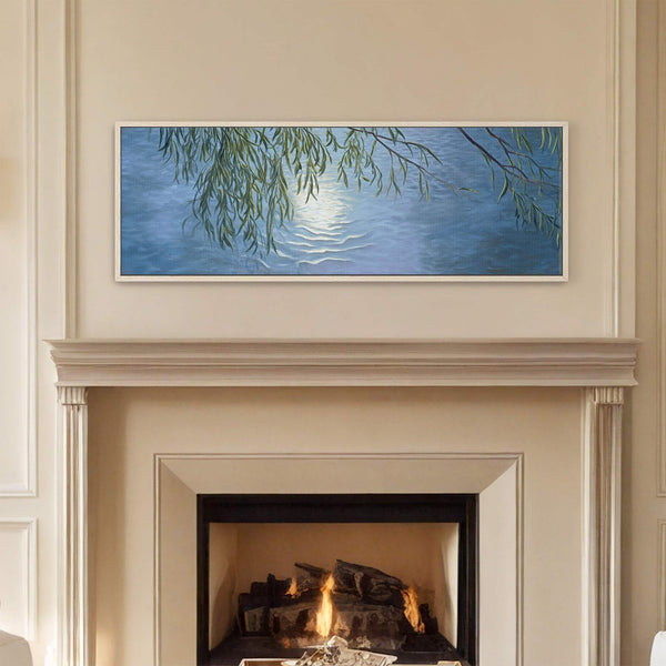 Canvas wall art in interior setting.