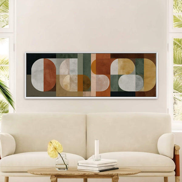 Canvas wall art in interior setting.