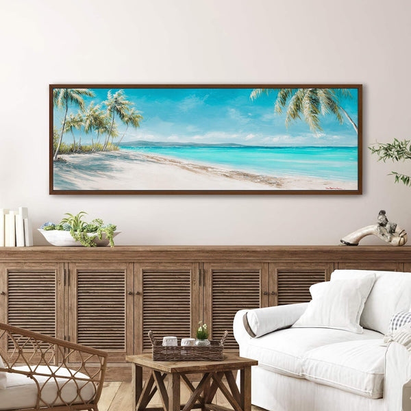 Canvas wall art in interior setting.