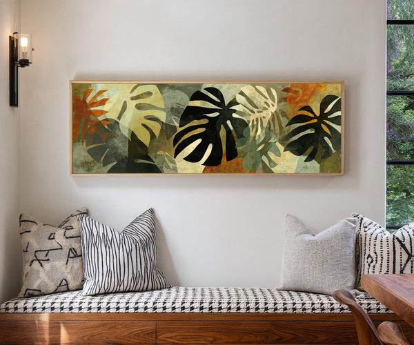 Canvas wall art in interior setting.