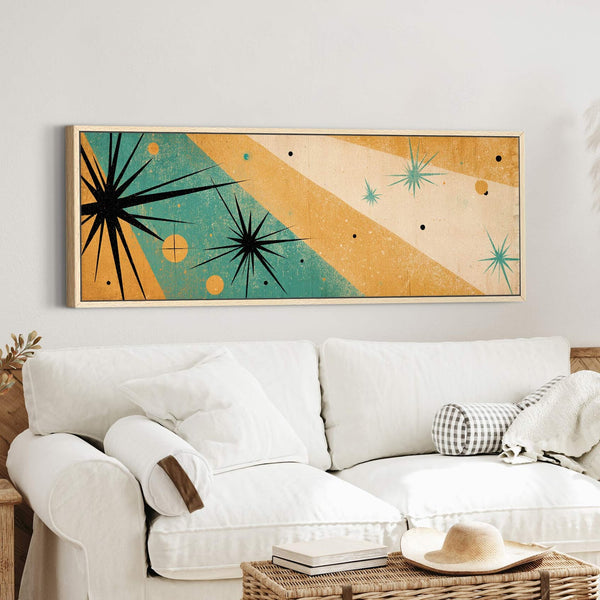 Canvas wall art in interior setting.
