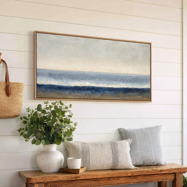 Canvas wall art in interior setting.