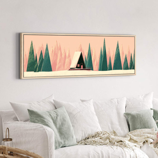 Canvas wall art in interior setting.