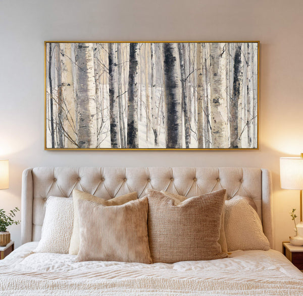 Canvas wall art in interior setting.