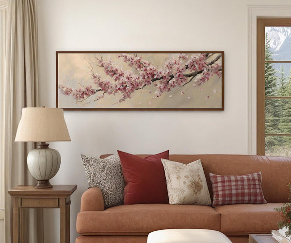 Canvas wall art in interior setting.