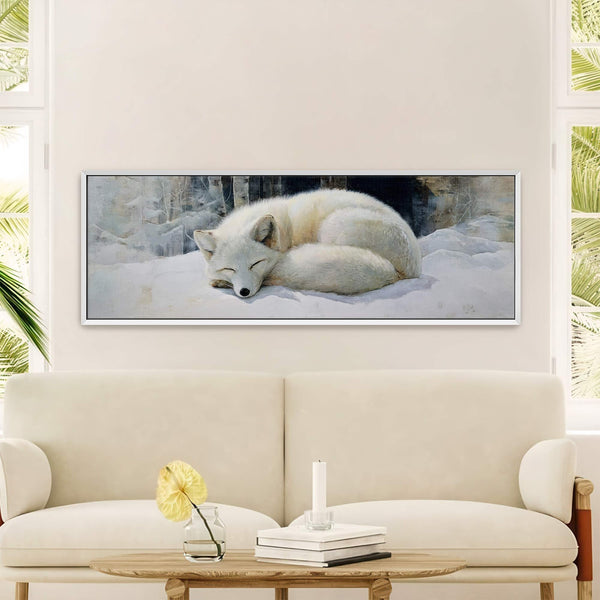 Canvas wall art in interior setting.