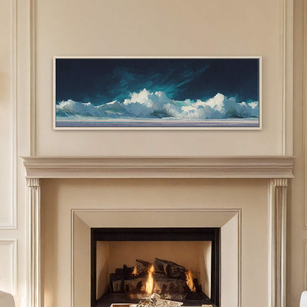 Canvas wall art in interior setting.