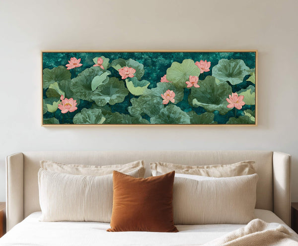 Canvas wall art in interior setting.