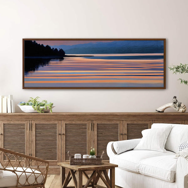 Canvas wall art in interior setting.