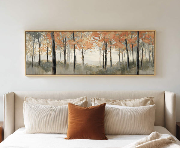 Canvas wall art in interior setting.
