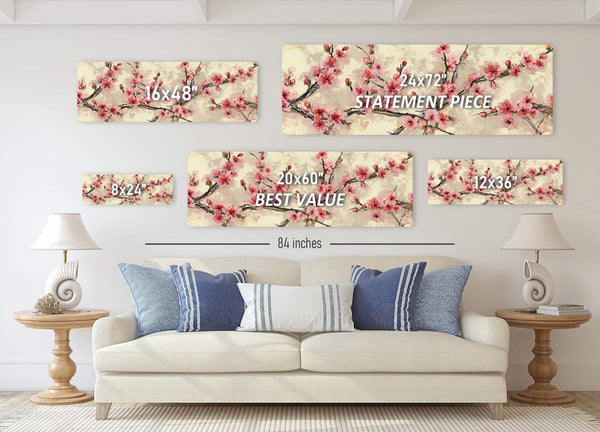 Canvas wall art in interior setting.