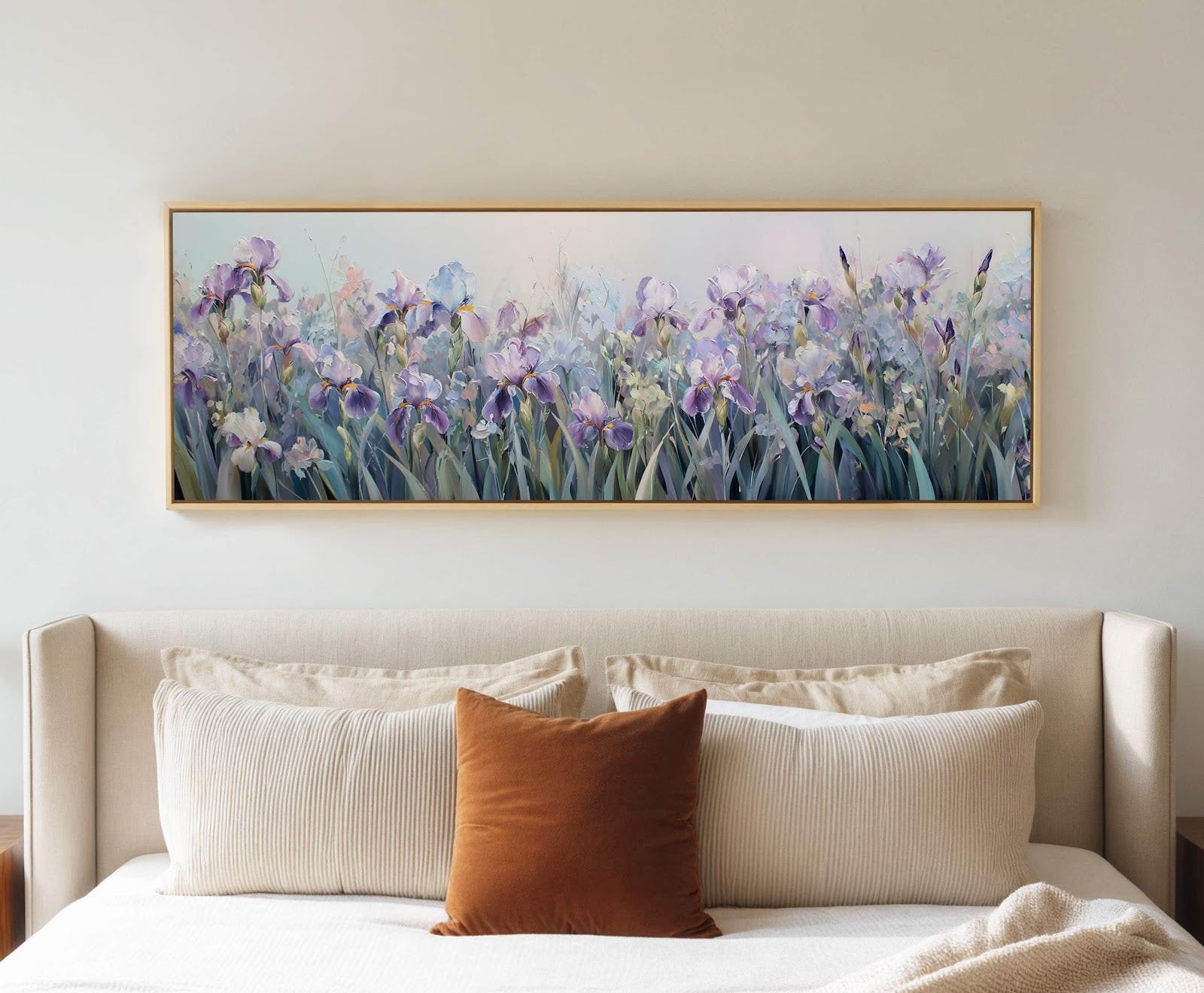 Canvas wall art in interior setting.