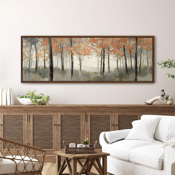 Canvas wall art in interior setting.