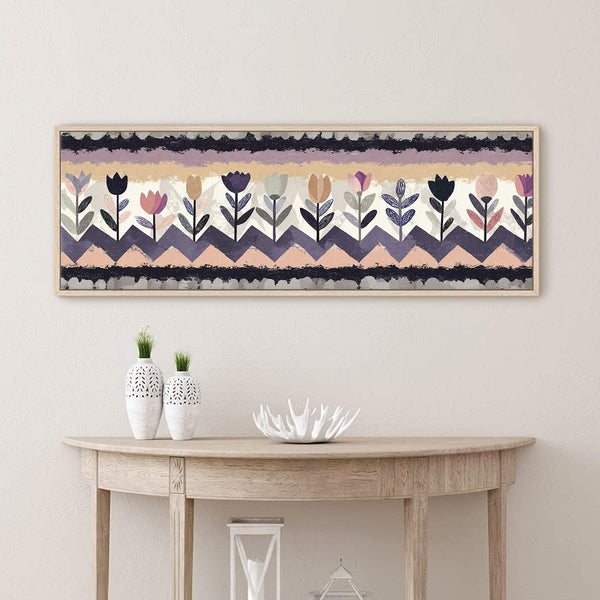 Canvas wall art in interior setting.