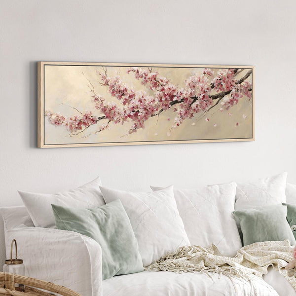 Canvas wall art in interior setting.