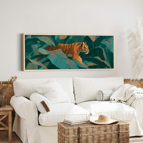 Canvas wall art in interior setting.