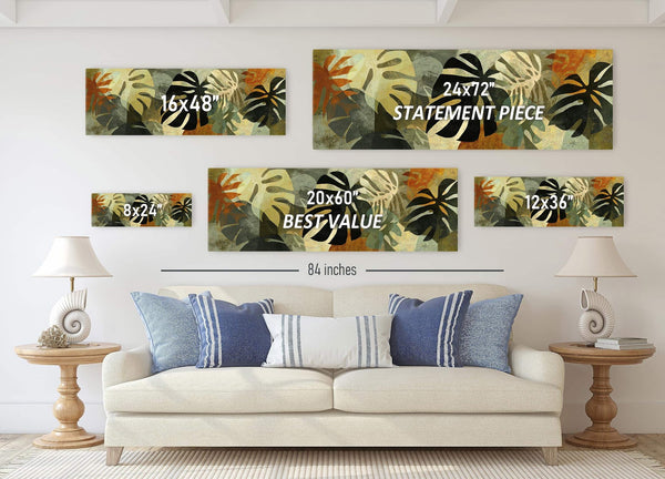 Canvas wall art in interior setting.