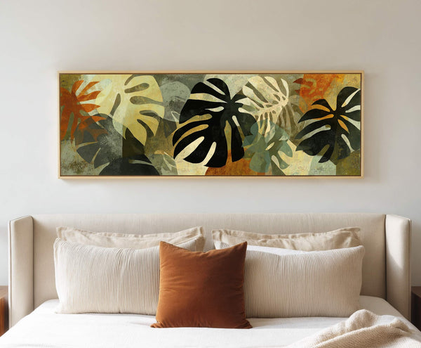 Canvas wall art in interior setting.